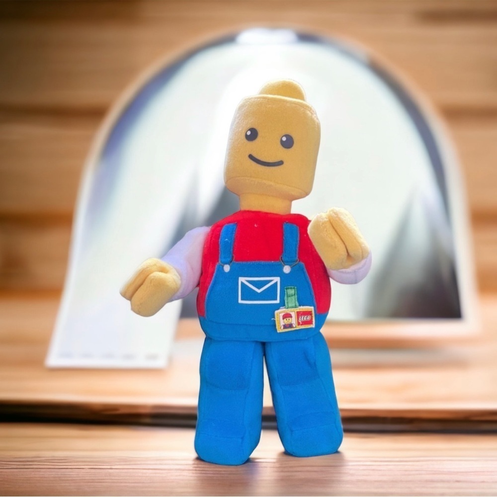 Lego plush mail man plush. Approximately 13 inch.
